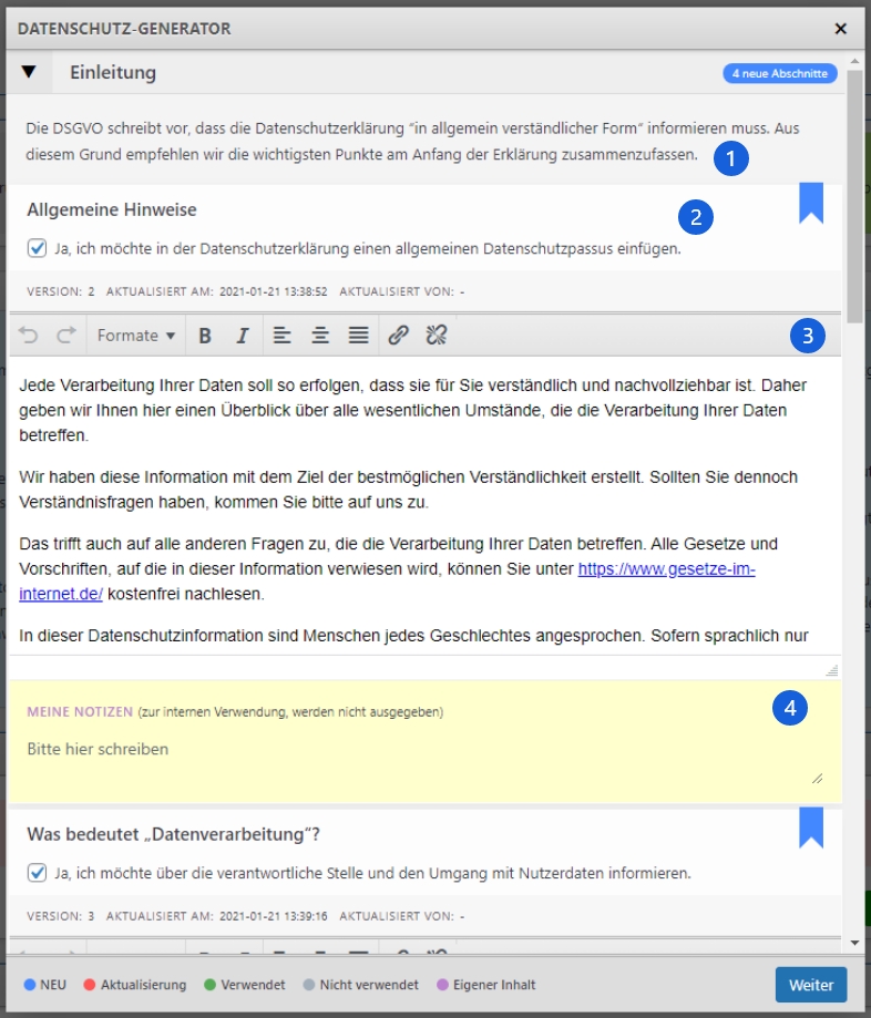 Datenschutz-Generator