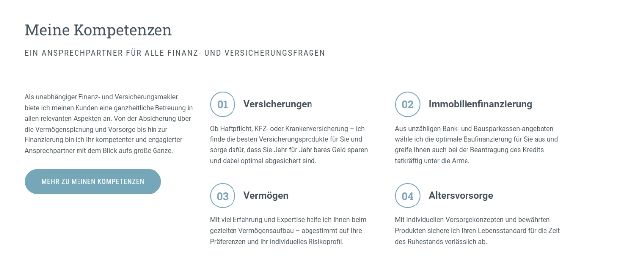 Ansicht im Frontend - Version 2